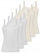 Comazo 6er Sparpack Damen Hemd breiter Träger, , 46, offwhite-weiss 1