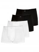 Kumpf Body Fashion 4er Sparpack Herren Pants Single Jersey 99947413 Gr. 5 in schwarz weiss 1