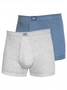 Kumpf Body Fashion 2er Sparpack Herren Short Workerwear 99375043 Gr. 6 in blau-melange kiesel-melange 1