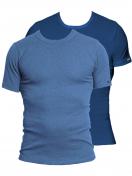 Kumpf Body Fashion 2er Sparpack Herren T-Shirt Bio Cotton 99161153 Gr. 7 in darkblue poseidon 1