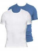 Kumpf Body Fashion 2er Sparpack Herren T-Shirt Bio Cotton 99161153 Gr. 6 in poseidon weiss 1