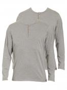 Kumpf Body Fashion 2er Sparpack Herren langarm Shirt Bio Cotton 99161062 Gr. 7 in stahlgrau-melange 1