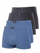 Kumpf Body Fashion 4er Sparpack Herren Pants Bio Cotton 99996413 Gr. 4 in mittelgrau poseidon 1