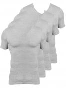Kumpf Body Fashion 4er Sparpack Herren T-Shirt Bio Cotton 99603051 Gr. 6 in steingrau-melange 1