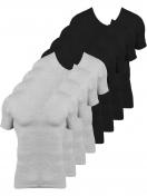 Kumpf Body Fashion 8er Sparpack Herren T-Shirt Bio Cotton 99602051 99603051 Gr. 7 in schwarz steingrau-melange 1