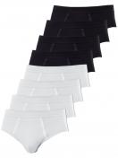 Kumpf Body Fashion 8er Sparpack Herren Slip Bio Cotton 99601123 99602123 Gr. 4 in weiss schwarz 1