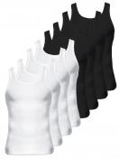 Kumpf Body Fashion 8er Sparpack Herren Unterhemd Bio Cotton 99601011 99602011 Gr. 5 in weiss schwarz 1