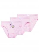 Haasis Bodywear 3er Pack Mädchen Slip Bio-Cotton 55302670 Gr. 116 in helles rosa 1