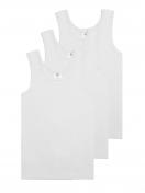 Haasis Bodywear 3er Pack Jungen Unterhemd Bio-Cotton 55350011 Gr. 104 in weiss 1