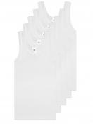 Haasis Bodywear 5er Pack Mädchen Unterhemd Bio-Cotton 55501601 Gr. 104 in weiss 1
