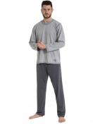 Haasis Bodywear Herren Pyjama Bio-Cotton 77102922 Gr. M in grau-meliert 1