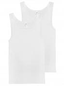 Haasis Bodywear 2er Pack Herren Unterhemd Bio-Cotton 77201011 Gr. L in weiss 1