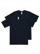 Haasis Bodywear 2er Pack Herren T-Shirt Bio-Cotton 77211153 Gr. M in schwarz 1