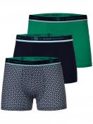 Haasis Bodywear 3er Pack Herren Pants Bio-Cotton 77379413 Gr. XL in marine-grün 1