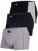 Haasis Bodywear 3er Pack Herren Pants Bio-Cotton 77381413 Gr. XL in schwarz-grau-melange 1
