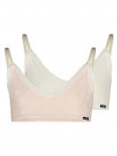 Skiny Mädchen Bustier 2er Pack CottonLace Multipack 030003 Gr. 152 in pearlflowers selection 1