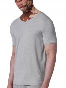 Skiny Herren V-Shirt kurzarm Bamboo Deluxe 080317 Gr. M in stone grey melange 1