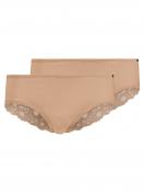 Skiny Damen Panty 2er Pack CottonLace Essentials 080603 Gr. 36 in skin 1