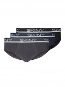 Skiny Herren Brasil Slip 3er Pack Cotton Multipack 086839 Gr. S in greyblueblack selection 1
