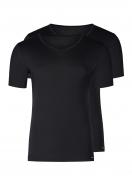 Skiny Herren V-Shirt kurzarm 2er Pack Shirt Multipack 086911 Gr. XXL in black 1