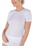 Huber Damen Shirt kurzarm Cotton Fine Rib 014983 Gr. 38 in white 1