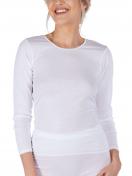 Huber Damen Shirt langarm Cotton Fine Rib 014984 Gr. 42 in white 1