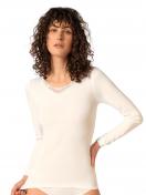 Huber Damen Shirt langarm Cotton Embroidery 015031 Gr. 46 in white 1