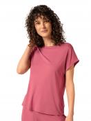 Huber Damen Shirt kurzarm hautnah Night Basic Selection 019004 Gr. 42 in rose wine 1