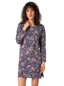 Huber Damen Sleepshirt langarm hautnah Night Basic Selection 019018 Gr. 36 in denim floralpaisley 1