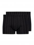 Huber Herren Pant 2er Pack hautnah Cotton 2 Pack 112533 Gr. XL in black stripes 1