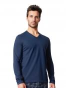 Huber Herren Shirt langarm hautnah Night Basic Selection 117102 Gr. M in dress blue 1