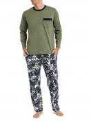Haasis Bodywear Herren Pyjama Alloverprint 77108922 Gr. XXL in navy-dschungel 1