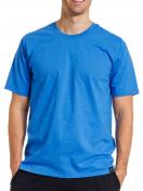 Haasis Bodywear Herren T-Shirt 1/2 Arm Slub Single Jersey 77122153 Gr. L in mid blue 1