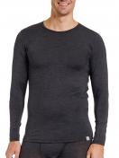 Haasis Bodywear Herren Shirt 1/1 Arm Wolle & Seide 77141163 Gr. L in stahlgrau 1