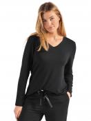 Damen Langarm-Shirt Loungewear Modal 16 470 874 0 Gr. 44 in schwarz 1