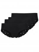 Skiny 4er Pack Damen Panty CottonLace Essentials 080603 Gr. 42 in black 1