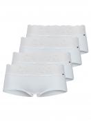 Skiny 4er Pack Damen Pant CottonLace Essentials 080604 Gr. 38 in white 1
