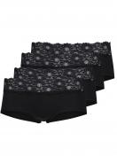Skiny 4er Pack Damen Pant CottonLace Essentials 080604 Gr. 38 in black 1