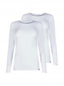 Skiny 2er Pack Damen Shirt langarm Cotton Essentials 080786 Gr. 44 in white 1