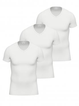 3er Pack V-Shirt Feinripp Premium 181230