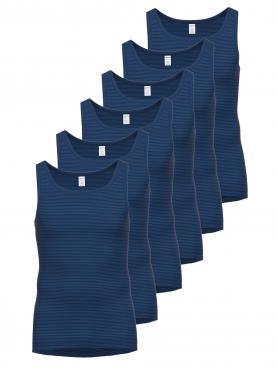 6er Pack Unterhemd Jeans Feinripp 170159