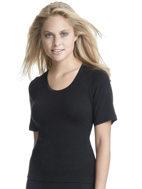 Sangora Angora-Damen-Unterhemd 1/2 Arm s8010810, L 44/46, schwarz schwarz | L