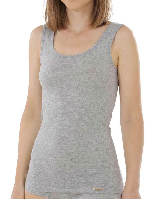 Comazo Damen Unterhemd Achselträger, , 48, grau-melange grau-melange | 48