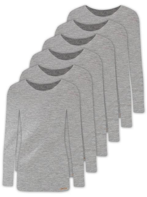 comazo earth 6er Sparpack Damen Shirt 1/1 Arm, , 44, grau-melange grau-melange | 44