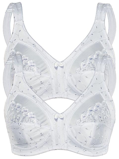 2er Sparpack Soft BH Functional Bras 12900 Gr. 80 D in Weiss