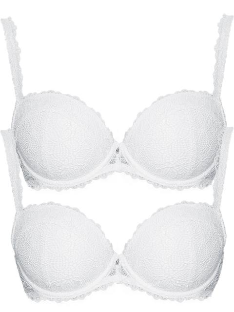 VIANIA 2er Pack Push up BH Leni 204463 Gr. 70 A in weiss