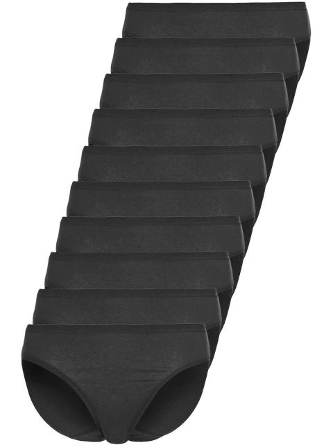 Sassa 10er Sparpack Slip Mini CASUAL COMFORT 47967 Gr. 42 in 10xschwarz schwarz | schwarz | 42