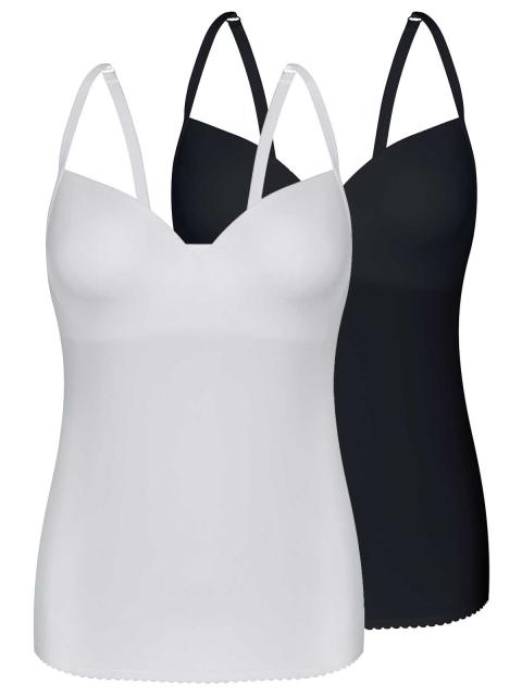 Sassa 2er Sparpack BH-Shirt LUXURY PLEASURE 38326 Gr. 85C in 1xblack 1xwhite black | white | 85 | C