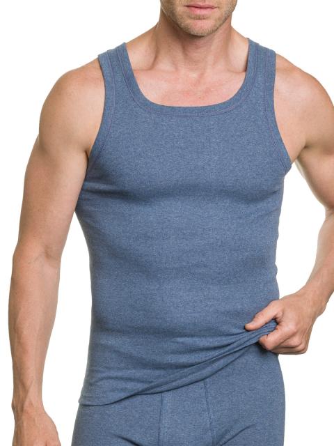 Kumpf Body Fashion Herren Unterhemd Workerwear 99375011 Gr. 9 in blau-melange