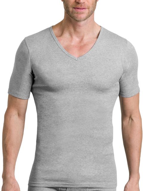 Kumpf Body Fashion Herren T-Shirt 2er Pack Bio Cotton 99603051 Gr. 7 in steingrau-melange